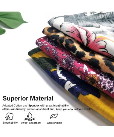 Boho Leopard Print Wide Elastic Headbands for Women | Multi-Colored Sport & Yoga Hair Bands - Buy Online on GoSupps.com