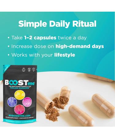 BoostMe Adaptogens Supplements for Him - Daily Plant-Based Supplement for Energy Focus and Balance 30 Count (Pack of 1) - Buy Online on GoSupps.com