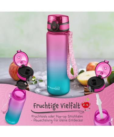 Buy My Vesperbox Minny Leak-Proof Children s Water Bottle - 350ml 500ml 750ml - BPA Free Tritan with Straw/Sieve - Perfect for Kindergarten & School - Purple/Blue - Buy Online on GoSupps.com