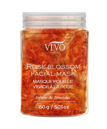 Vivo Per Lei Rose Face Mask - Hydrating Face Mask with Rose & Peony - Moisturizing Face Mask for Smooth Skin - Soothing Facial Mask with Arnica And Aloe to Let Skin Blossom - 150 g/ 5.3 oz