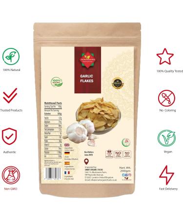 Garlic Flakes (200g/7.05oz) - Premium Quality, 100% Natural, Authentic, No Additives - Buy Online on GoSupps.com