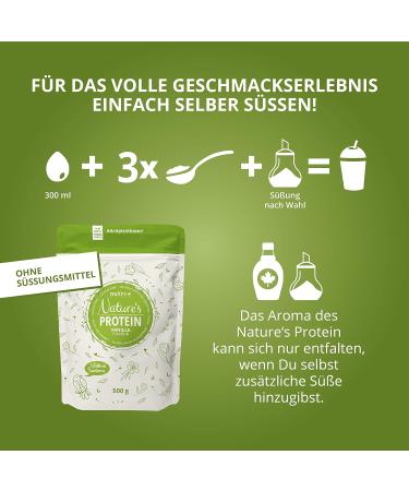 Buy Nature Protein Vanilla 500g 83.1% Natural Vegan Protein Powder Gluten-Free No Lactose or Sugar Plant-Based Protein Shake - Buy Online on GoSupps.com