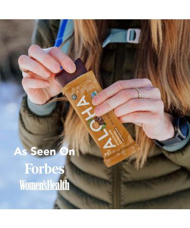 ALOHA Organic Chocolate Espresso Protein Bars - 12 Bars | Vegan, Low Sugar, Gluten-Free, Paleo, Low Carb, Non-GMO | 85mg Caffeine, No Stevia or Erythritol - Buy Online on GoSupps.com