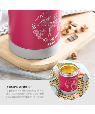 Reer Stainless Steel Warming Box for Baby Food - 300ml Berry Red | Anti-Slip Base | International Shipping - Buy Online on GoSupps.com