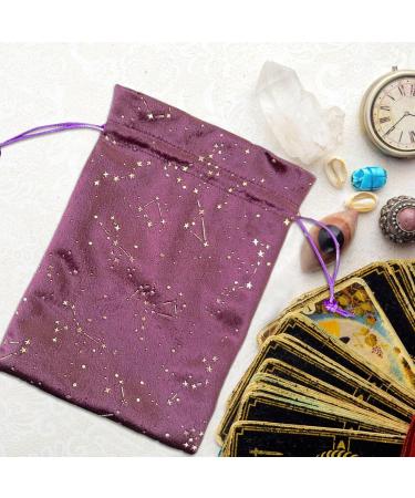 Sac de tarot avec cordon de serrage - Porte-cartes de tarot portable - Motif toile - Sac main en velours avec cordon de serrage pour bijoux boucles d'oreilles ponts d'oracles - Buy Online on GoSupps.com