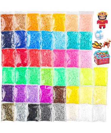 36000 Pcs Value Pack Fuse Beads 45 Colors Bulk Assorted Multicolor Fuse Beads for Kids and Chilren Crafts with Ironing Papaer 36000 Pcs / 45 Colors - Buy Online on GoSupps.com