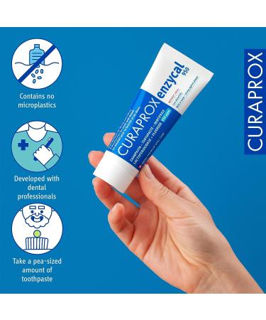 Curaprox Enzycal 950 PPM 75ml Toothpaste - Superior Enzyme Formula for Ultimate Oral Health - Buy Online on GoSupps.com