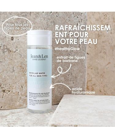 Jean & Len Micellar Water Hydrating Prickly Pear & Hyaluron for all skin types rids skin of impurities & dead cells cleansing micellar water vegan 200 ml - Buy Online on GoSupps.com