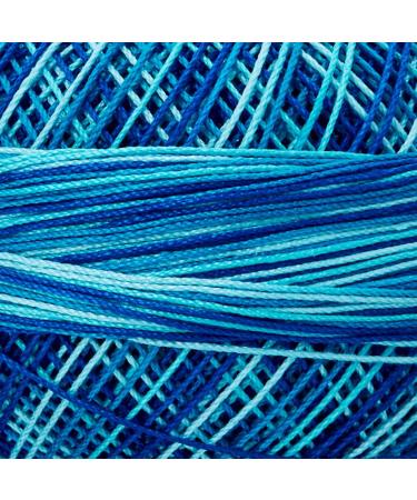 Lizbeth Egyptian Cotton Crochet Tatting Knitting Thread Size 20 - Peacock Blues (25g, 210 Yards) | HH20149 - Buy Online on GoSupps.com