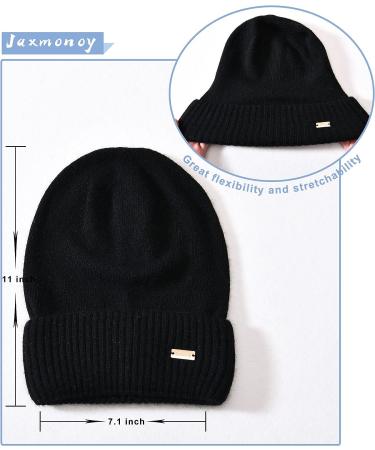 Jaxmonoy Cashmere Slouchy Beanie for Women | Lightweight Winter Knit Hat - Buy Online on GoSupps.com