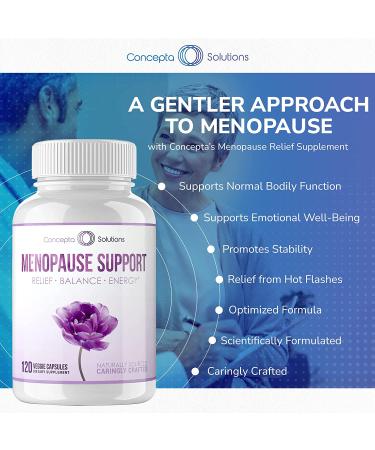 Menopause Relief Supplement for Weight Management & Hormonal Balance - Natural Support for Hot Flashes, Cold Sweats & Mood Swings - 120 Capsules - Buy Online on GoSupps.com