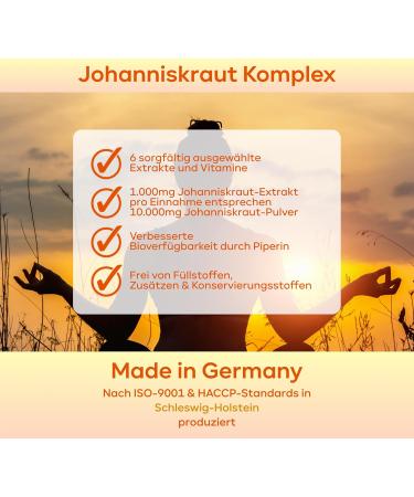 360 St. John's Wort Capsules - 1000mg Johanniskraut Extract with GABA & L-Tryptophan | High-Dose Plant-Based Mood Support - Buy Online on GoSupps.com