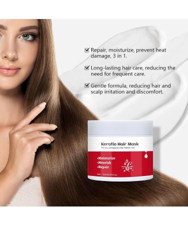 Keratin Hair Mask - Hydrating Collagen Conditioner for Dry Damaged Hair - Deep Nourishment and Repair - Keratin Treatment for Dry Damaged Hair - All - Buy Online on GoSupps.com