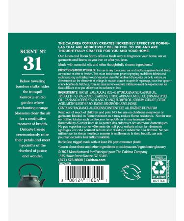 Caldrea Linen Spray & Room Air Freshener | Orange Blossom Bamboo | Essential Oils | 16 oz - International Shipping Available - Buy Online on GoSupps.com