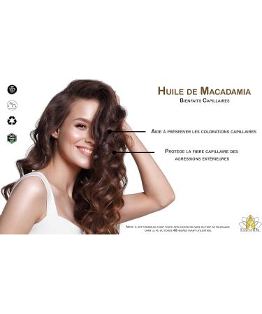 Organic Macadamia Oil - 100% Pure and Natural - Care for all skin types - Care for dry and damaged skin - Virgin and pure - 100 ml Pipette - French brand - Essentioil - Buy Online on GoSupps.com