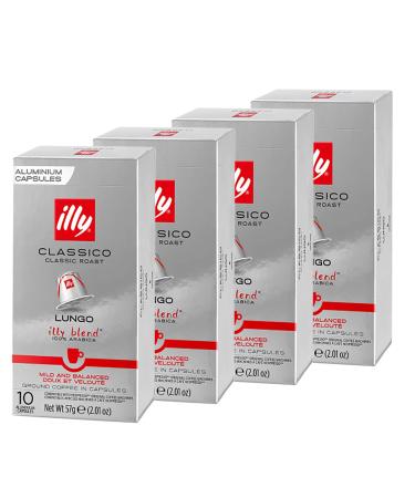 Illy Classico Lungo Nespresso Compatible 10 Capsules - 4 Units