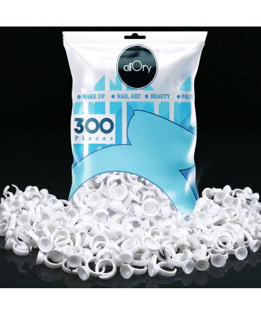 300PCS Glue Rings AliOry Glue Rings for Eyelash Extensions Disposable Rings for Lashes Lovely Shape Lash Fan Blossom Glue Cups Lash Extension Supplies Lash Supplies for Eyelash Extensions. 300 Count (Pack of 1)
