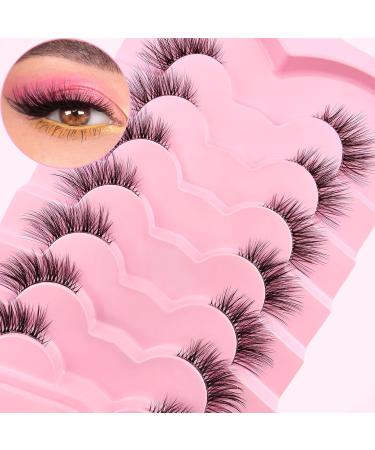 7P-CZ-32 Clear Band Half Eyelashes Cat Eye 15 mm Short Cat Eye Artificial Eyelashes Natural Look 1/2 Corner False Eyelashes Set 3/4 Corner Eyelashes Reusable Lightweight Makeup Eyelashes 7p-clear band half eyelashes-32 - Buy Online on GoSupps.com
