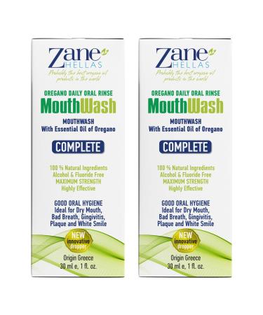 Zane Hellas MouthWash. Oral rinse with oregano oil. Ideal for gingivitis plaque dry mouth and bad breath. Alcohol and fluoride free. 60ml