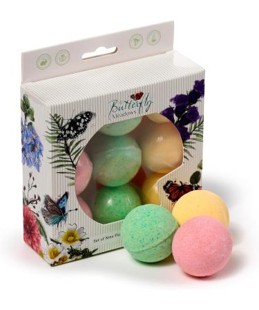 Puckator Butterfly Meadows Almond Oil Mini Bath Bombs Set of 9 - Buy Online on GoSupps.com