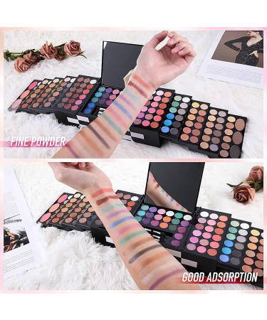 MISS ROSE M 148 Colors Makeup Palette | Professional All-in-One Makeup Kit for Women & Beginners - Eyeshadow Lipstick Eyeliner Concealer Brush Set (045 Set-Black - Buy Online on GoSupps.com