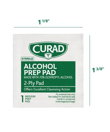 Curad Alcohol Prep Pads 70% Alcohol - 1000 Count (5 Boxes, 200 CT/Box) - Buy Online on GoSupps.com