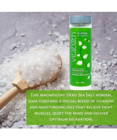 Vitabath Original Spring Green Mineral Bath Soak - Muscle Recovery & Relaxation with Dead Sea Salts - 27 oz - Buy Online on GoSupps.com