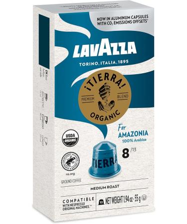 Lavazza Tierra for Amazonia Medium Roast Coffee Capsules Compatible with Nespresso Original Machines Round and balanced espresso notes of chocolate and caramel (pack of 1)10 pieces Tierra for Amazonia Pack of 1 - Buy Online on GoSupps.com