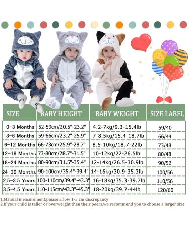Doladola Unisex Baby Hooded Romper | Animal Cartoon Cat Jumpsuit | 12-18 Months | Black Cat - Buy Online on GoSupps.com
