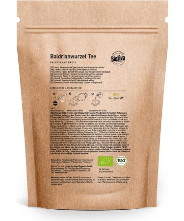 Good Organics Valerian root tea Bio 250g Valerianae Radix Valerian tea filled in Germany vegan Biotiva - Buy Online on GoSupps.com
