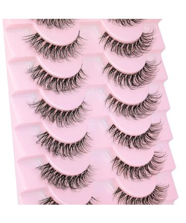 Focipeysa Natural Cat Eye D Curl False Eyelashes - Wispy Faux Mink Lashes with Clear Band for a Stunning Eyelash Extension Look - Buy Online on GoSupps.com