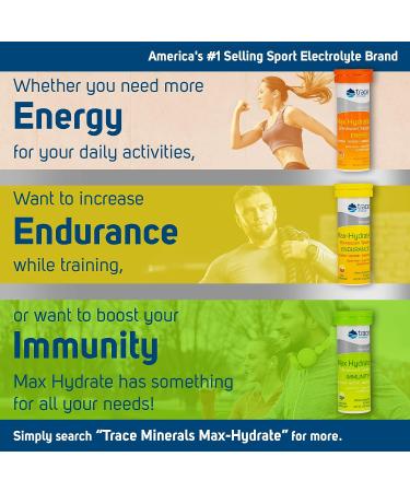 MAX Hydrate Immunity Electrolyte Fizzing Support | Trace Minerals | Lemon Lime | 80 Tablets - Buy Online on GoSupps.com