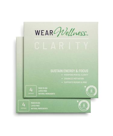 Clarity Film Patches Topical Patches for Energy & Focus - Patch with Botanical Extracts Natural Support for Memory & Concentration - Long-Lasting Effect 8 Pack 8 Patches Clarity