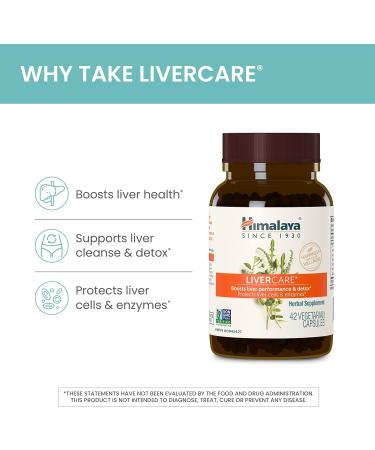 Himalaya LiverCare Herbal Supplement - 375 mg Vegan & Non-GMO Liver Support Bile Production & Liver Cleanse - 180 Capsules (2 Pack) - 180 Day Supply - Buy Online on GoSupps.com