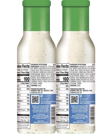 Newman's Own Avocado Oil & Extra Virgin Olive Oil Dairy Free Ranch Dressing 8 oz (2 Pack) - Buy Online on GoSupps.com