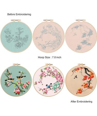 Anidaroel 3 Sets Embroidery Starters Kit for Beginners - Cross Stitch Kits for Adults with Birds Pattern - Includes Embroidery Cloth, Hoop, Threads, Needles - Buy Online on GoSupps.com