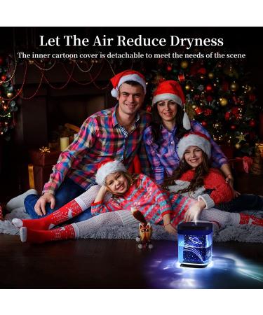 Beioue 1000ML Cool Mist Humidifier with Night Light - Home, Bedroom, Office, Travel - Black - Buy Online on GoSupps.com