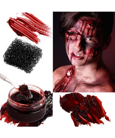 DE'LANCI Fake Blood Spray Splatter & Fake Scabs Gel Kit - Halloween Makeup for Vampire, Zombie & SFX Wound - Buy Online on GoSupps.com