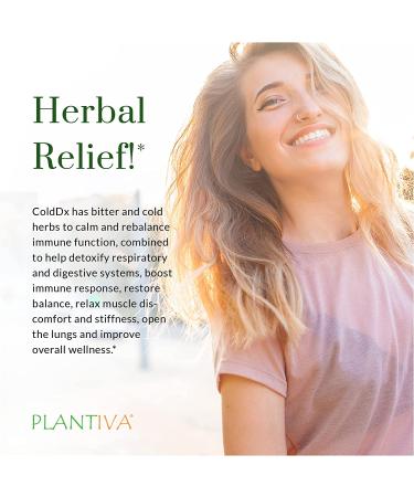 Plantiva ColdDx Herbal Defense Supplement - Non-Drowsy Respiratory Support - Vegan, 60 Capsules - Buy Online on GoSupps.com