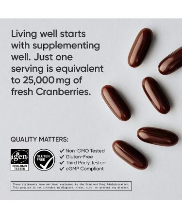 Sports Research Cranberry Whole Fruit Concentrate - 25,000mg Equivalent Fresh Cranberries - Pacran, Non-GMO, Gluten-Free (90 Softgels) - Buy Online on GoSupps.com