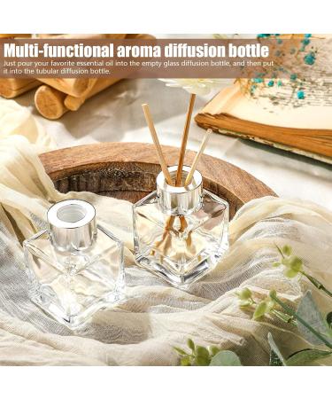 Buy Jnwyh 6-Piece Square Glass Diffuser Bottles Set (50ml) - Perfect for Home Office & Bathroom - International Shipping Available - Buy Online on GoSupps.com
