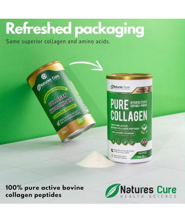 Premium Hydrolyzed Collagen Powder - Unflavored Kosher and Halal Certified Supplement for Joint Health - 450g Can of Bovine Hides Collagen Peptides 38 Servings (Pack of 1) - Buy Online on GoSupps.com