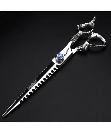 Barber Scissors Hairdressing Design Scissors Japan 440c Steel 7 inch Cutting Scissors + thinning Scissors Silver (Cutting Scissors) - Buy Online on GoSupps.com