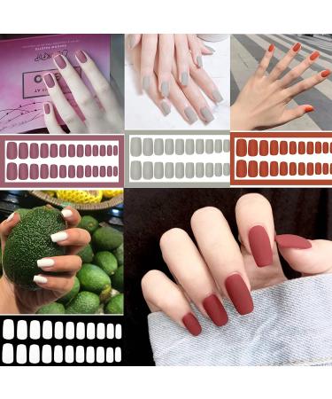Bellelfin 240pcs Short Square Press on Nails - Matte Pure Colors Medium Length False Nail Tips for DIY Manicure - Buy Online on GoSupps.com