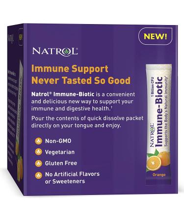 Buy Natrol Immune-Biotic Orange - 1 Billion CFU, 30 Packets | Immune Support - Buy Online on GoSupps.com