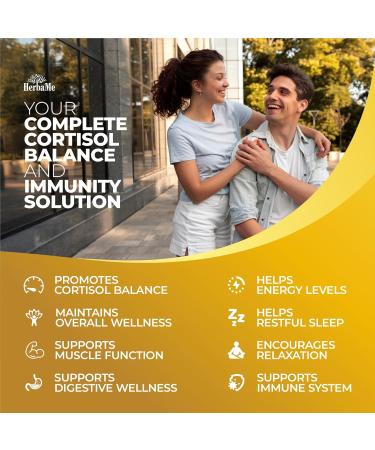 Cortisol Balance and Immune Support Supplement with Ashwagandha Irish Sea Moss Black Seed Vitamin D and Magnesium Complex | Mood Enhancer | Immunity Booster | Stress Relief Pills | 90 Capsules - Buy Online on GoSupps.com