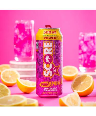 Score Energy Pink Lemon (12 x 500ml) Lemon 12 x 500ml - Buy Online on GoSupps.com