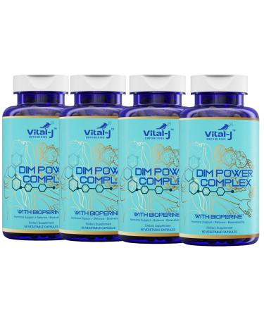 4-in-1 DIM Potent Complex 300mg - Estrogen Balance and Metabolism, Energy & Menopause Support Supplement with Bioperine (x4), Calcium and Broccoli Extract - for Women and Men 120 Servings 240 Count (Pack of 1)
