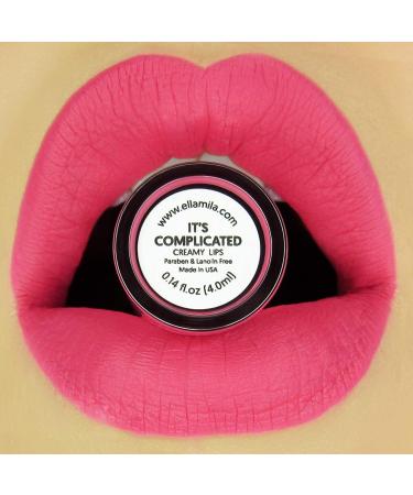 ella+mila It's Complicated Pink Liquid Lipstick - Moisturizing Lightweight Non-Sticky Formula with Vitamin E - Long Lasting & Cruelty-Free (0.13 fl oz - Buy Online on GoSupps.com