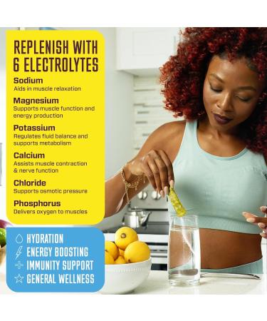 Key Nutrients Electrolytes Sachets - Refreshing Lemonade Hydration Powder - 20 Servings with 16 Vitamins & Minerals - Buy Online on GoSupps.com